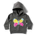 Minti Baby Mitten Hood Butterfly Charcoal